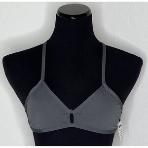 Jolyn Bikini Swim Top Vent Small Gray (Asphault) New with‎ tags
